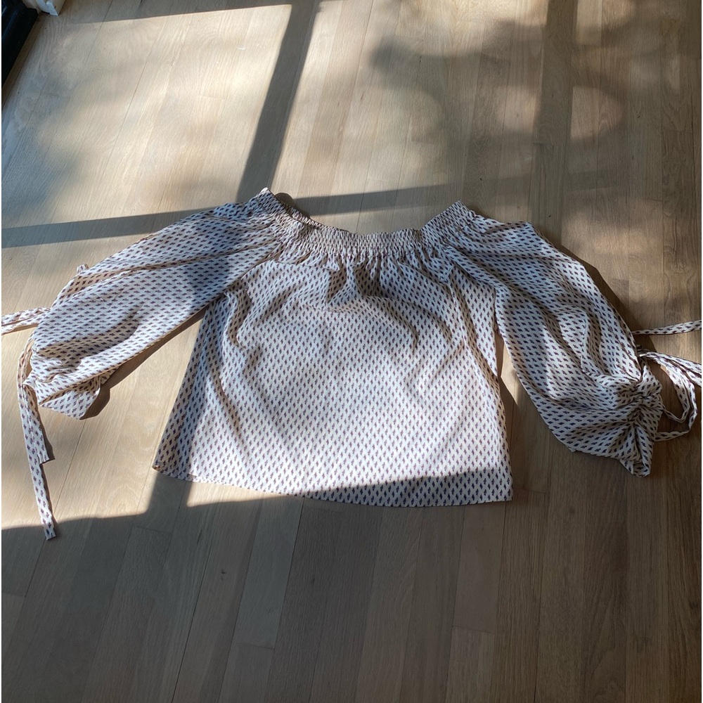 Misa Los Angeles off-shoulder longsleeve blouse top